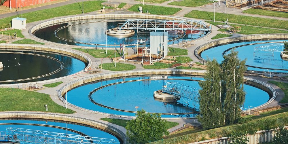 Water recycling in large sewage treatment plant.